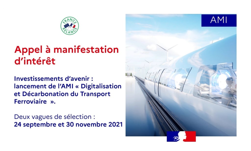 AMI DIGITILISATION ET DÉCARBONATION DU TRANSPORT FERROVIAIRE visuel