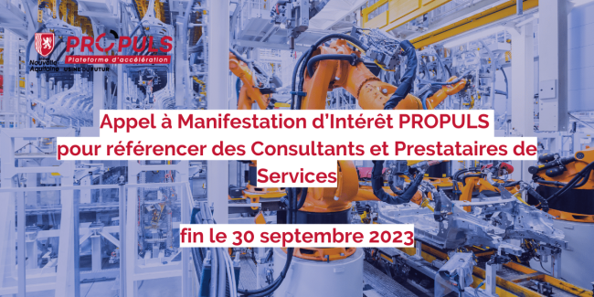 Appel à Manifestation d’Intérêt PROPULS pour référencer des Consultants et Prestataires de Services Appel à Manifestation d’Intérêt PROPULS pour référencer des Consultants et Prestataires de Services