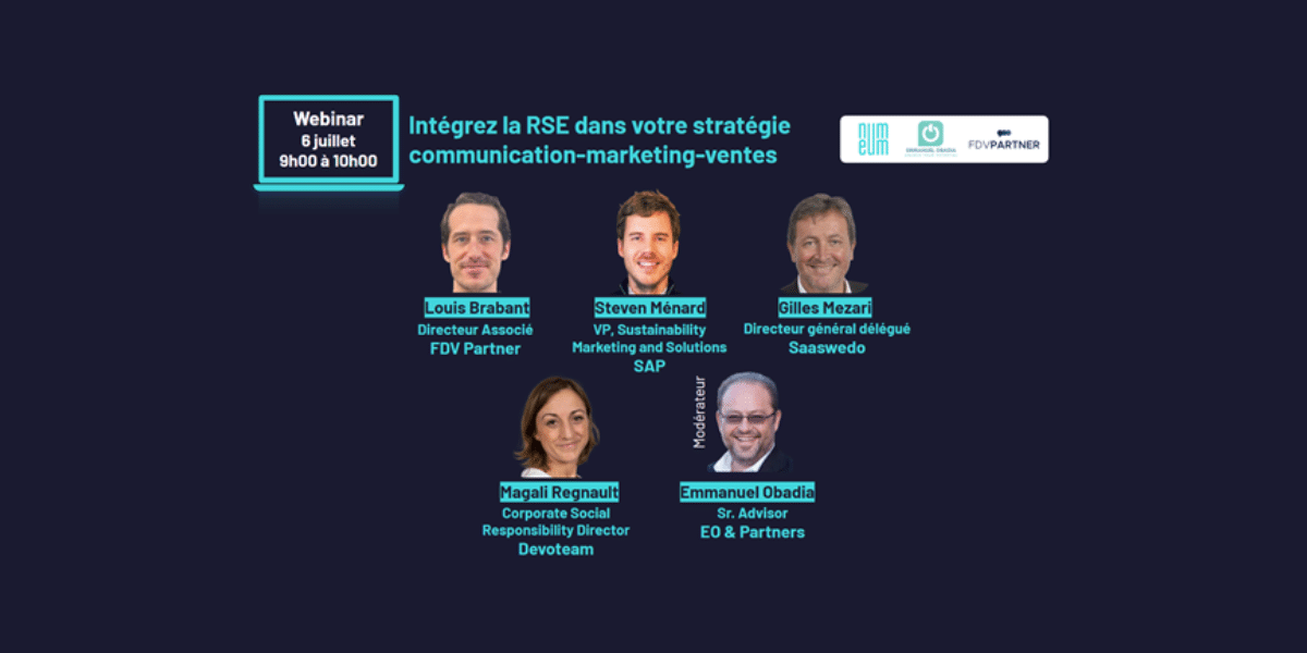 Webinar « Intégrez la RSE dans votre stratégie communication-marketing et commerciale »