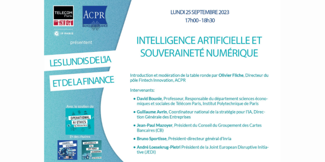 Lundi de l’IA et de la finance 8 Intelligence Artificielle et Souveraineté numérique Lundi de l'IA et de la finance #8 - Intelligence Artificielle et Souveraineté numérique