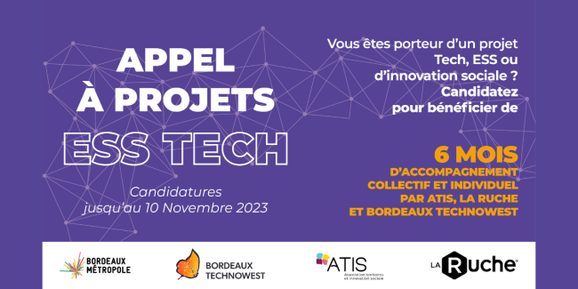 CANDIDATEZ À L’APPEL À PROJETS ESS TECH CANDIDATEZ À L'APPEL À PROJETS ESS TECH