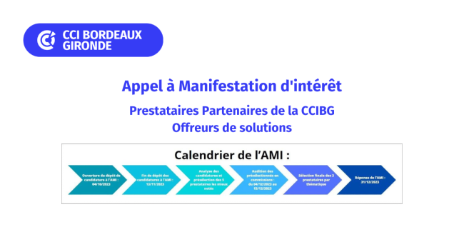 CCI Bordeaux Gironde appel a manifestation d’interet CCI Bordeaux Gironde appel a manifestation d'interet