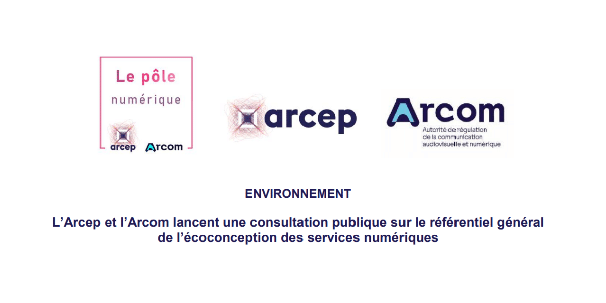 Consultation publique Le référentiel général de l’écoconception des services numériques