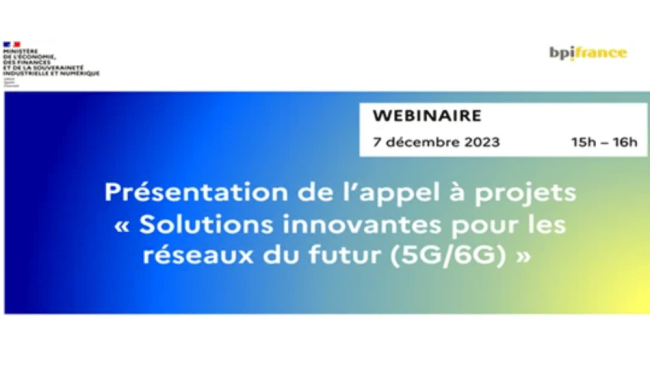 Webinaire présentation AAP Solutions Innovantes 5G 6G Webinaire présentation AAP Solutions Innovantes 5G/6G