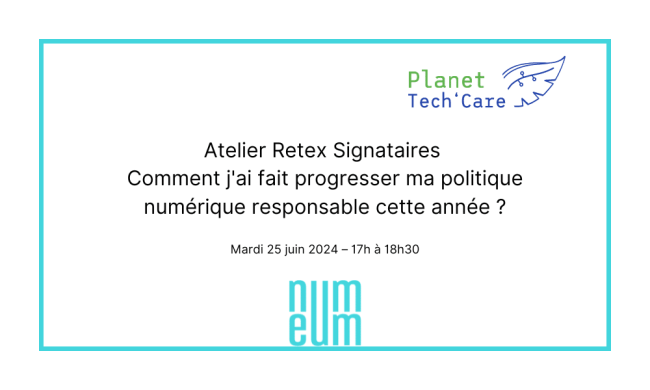 atelier retex planet tech care numerique responsable