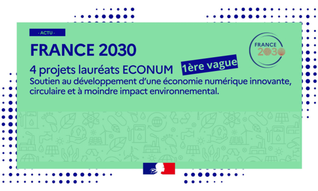 Les 4 lauréats sélectionnés pour la première relève de l’appel à projets ECONUM Les 4 lauréats sélectionnés pour la première relève de l’appel à projets ECONUM