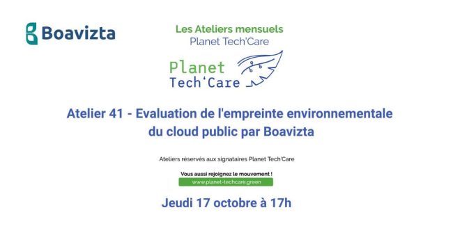 Atelier Planet Tech’Care 41 Atelier 41 - Planet Tech Care - Evaluation de l'empreinte environnementale du cloud public